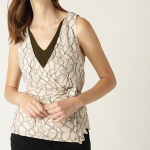 Mango Elegant Lace Wrap Top